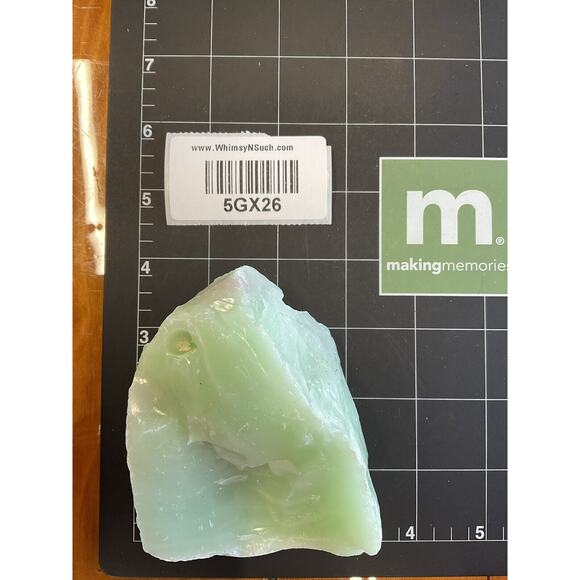 Lime Green Art Glass Cullet Glowing Manganese Slag Glass #5GX26 - Picture 7 of 7